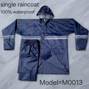 M0013 : single raincoat navy blue